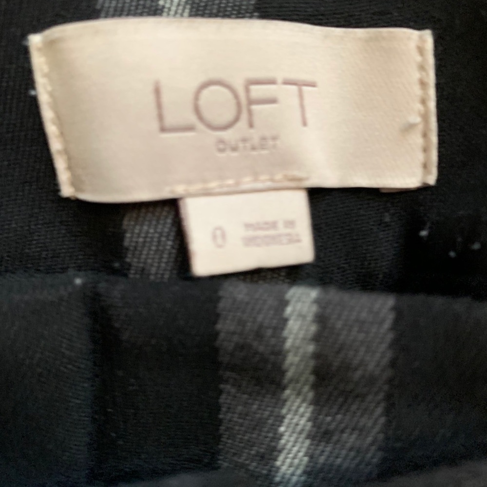 LOFT Striped Cropped Trouser Size 0 - Picture 4 of 5
